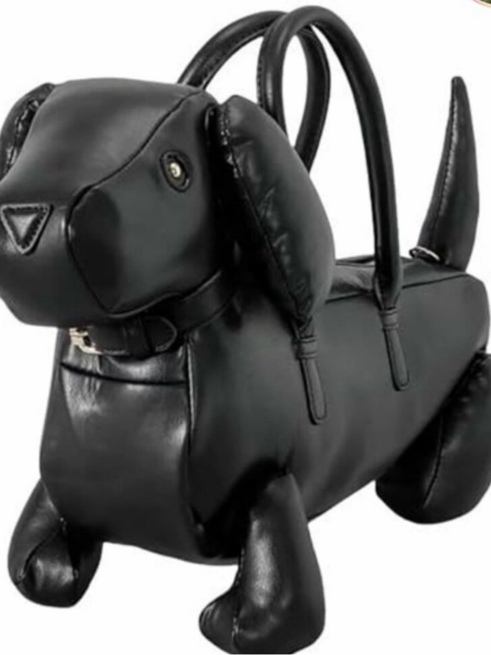 Black Dog-Shaped Handbag NWT